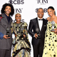 Actors Daveed Diggs, Cynthia Erivo, Leslie Odom Jr. and Renée Elise Goldsberry pose in the press room at the 70th annual Tony Awards at the Beacon Theatre on June 12, 2016, in New York City.
Mike Coppola/WireImage